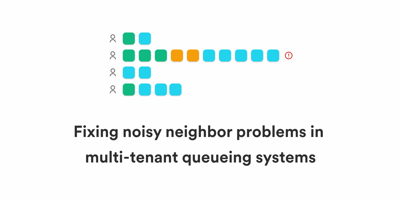 Featured image for Fixing noisy neighbor problems in multi-tenant queueing systems blog post